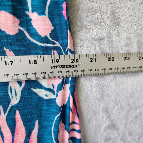 Lilly Pulitzer Dress Womens XL Floral Maxi Tank Essie Tidal Wave It's Prime Time - Picture 10 of 11